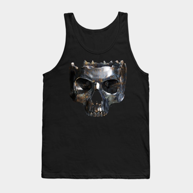 half Metal skull with rust Tank Top by Hispaniola-Fineart